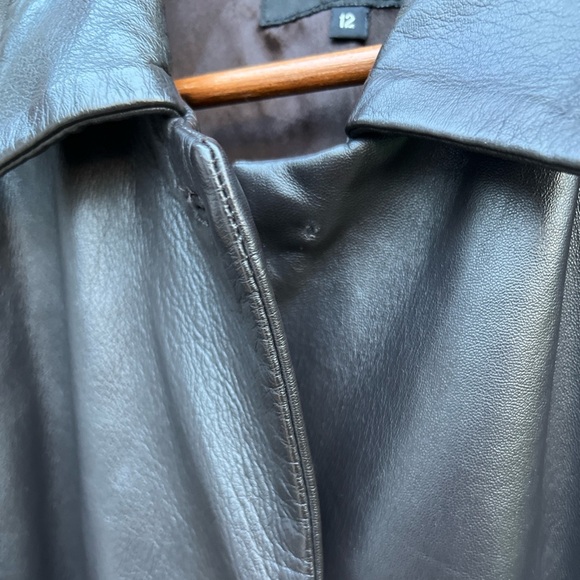 Bod & Christensen Classic Black Leather Jacket with Smooth Finish & Collar 12 - Picture 6 of 10